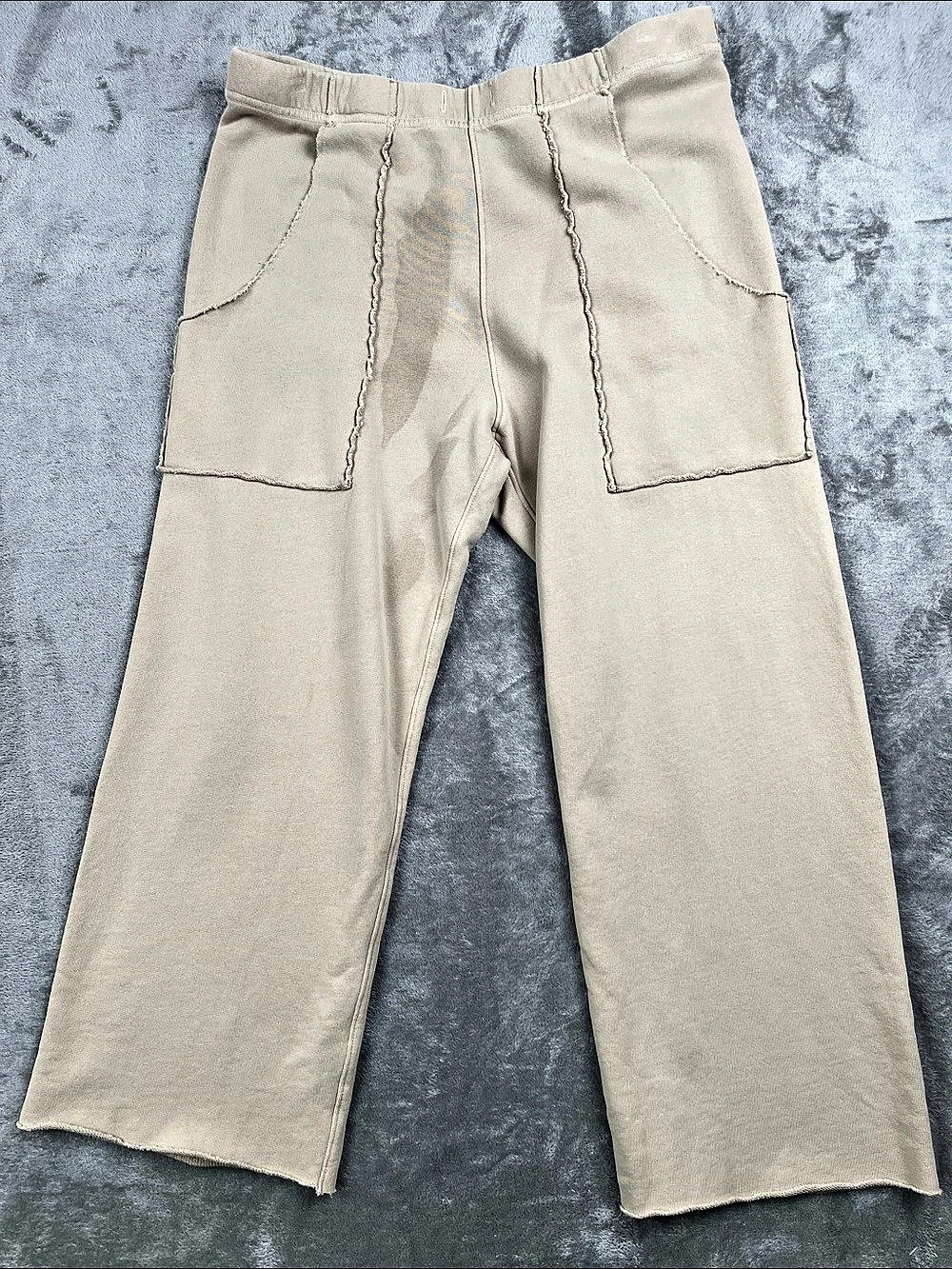 Frank & Eileen L 100% Cotton Wide Leg Cotton Pants in Beige